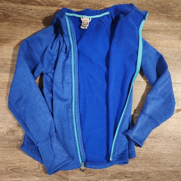 Avalanche Size Medium Fleece Lined Full Zip Hooded Jacket Blue - Picture 3 of 5